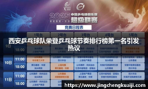 西安乒乓球队荣登乒乓球节奏排行榜第一名引发热议